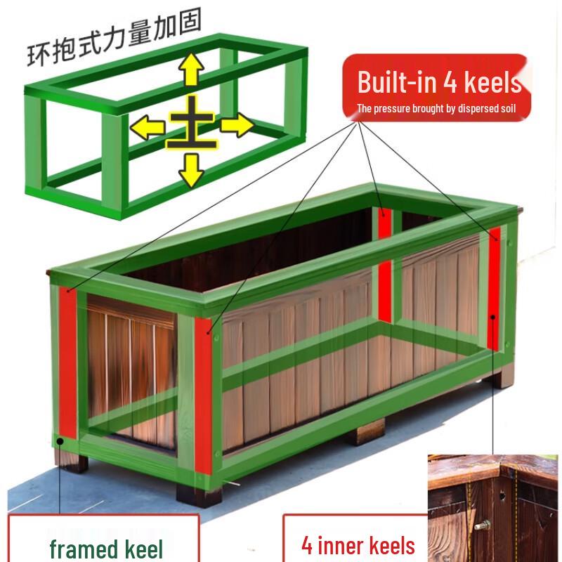 Outdoor Anti-Corrosion Wooden Planter Box