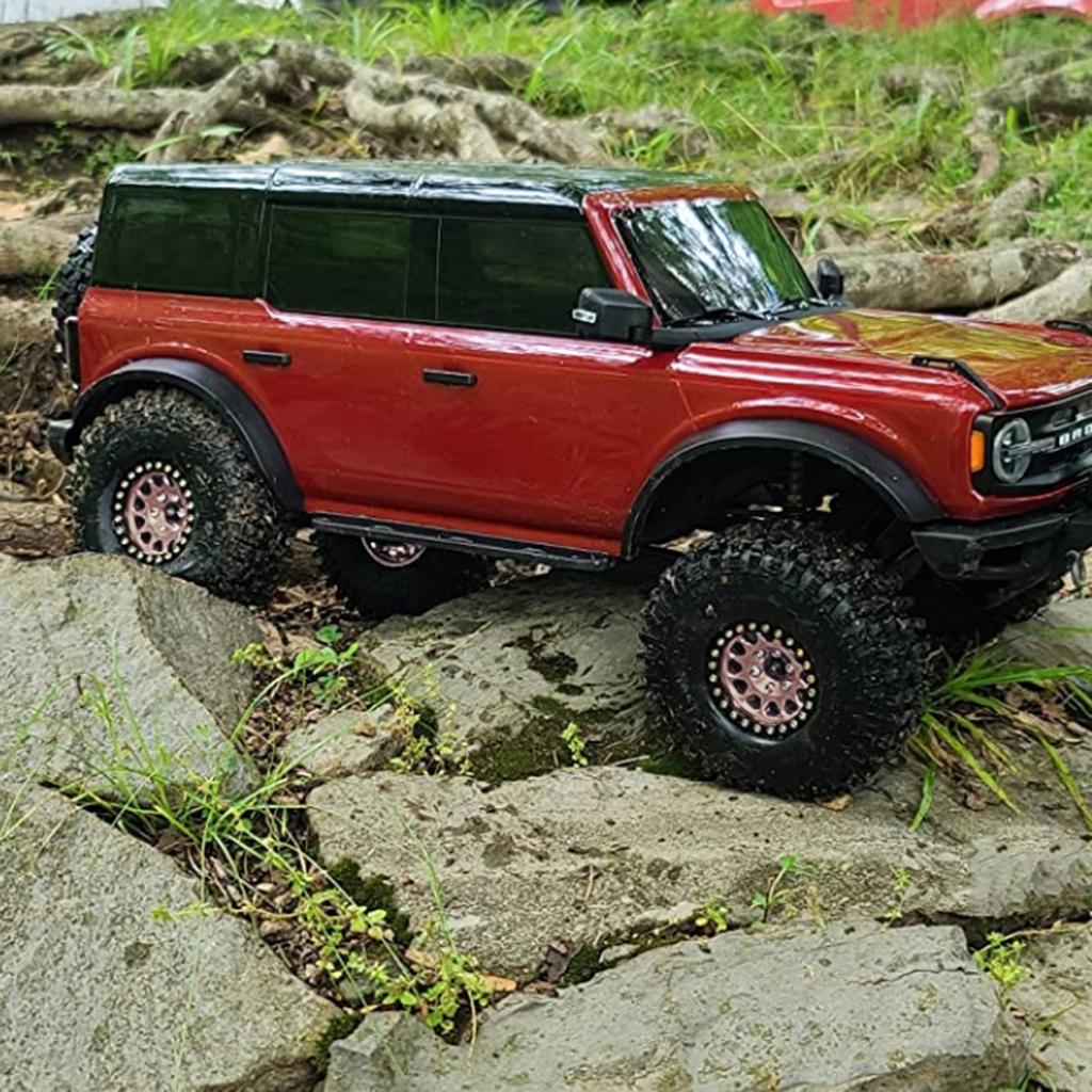 Aluminum Alloy Wheel Rim Beadlock Wheel Rims Hub 4pcs 1.9inch Replacement for 1 10 TRX4 Axial SCX10 90046 SCX10 III