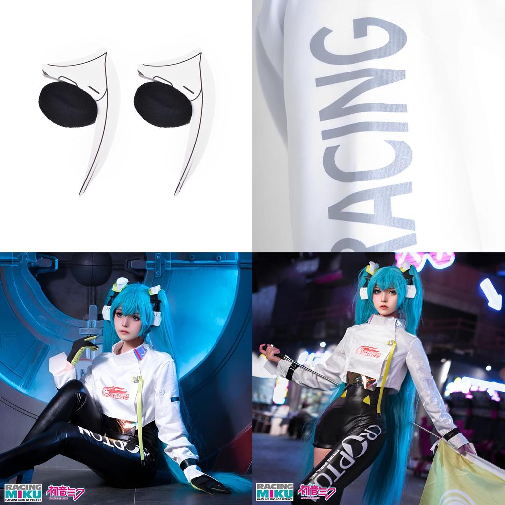 Hatsune Miku Rennanzug Cosplay Kostüm Set Für Damen Hochwertige Stoffe Sorgfältige Handwerkskunst Authentisches Design