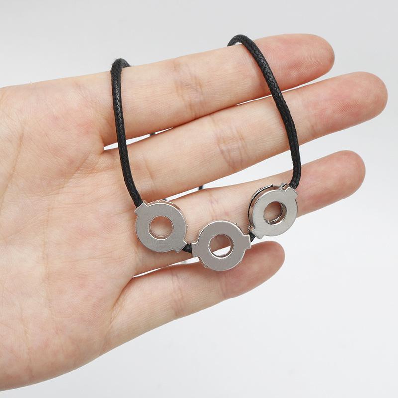Itachi Uchiha Three-Tomoe Pendant Necklace - Versatile Jewelry & Clothing Accessory