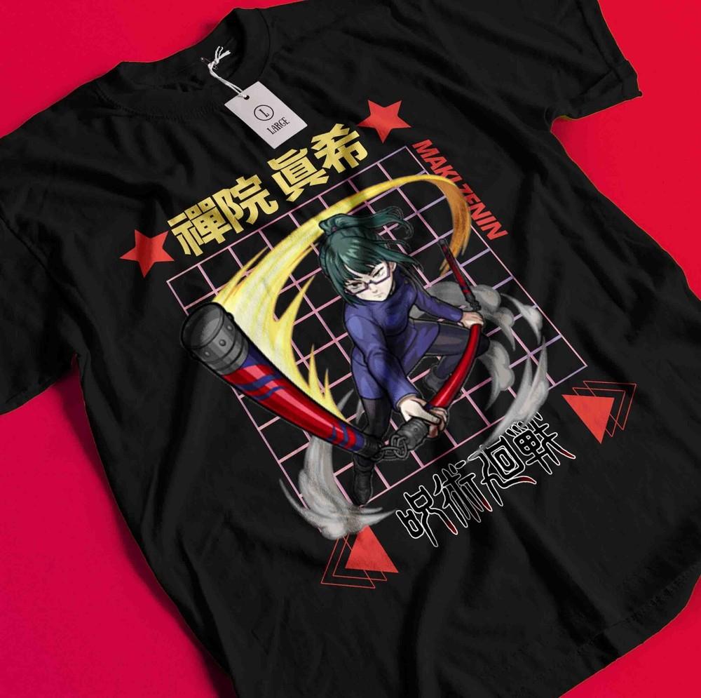

Maki Zenin T-shirt Jujutsu Kaisen Horror Anime Manga Kawaii Gift Shirt All Size BB951 L