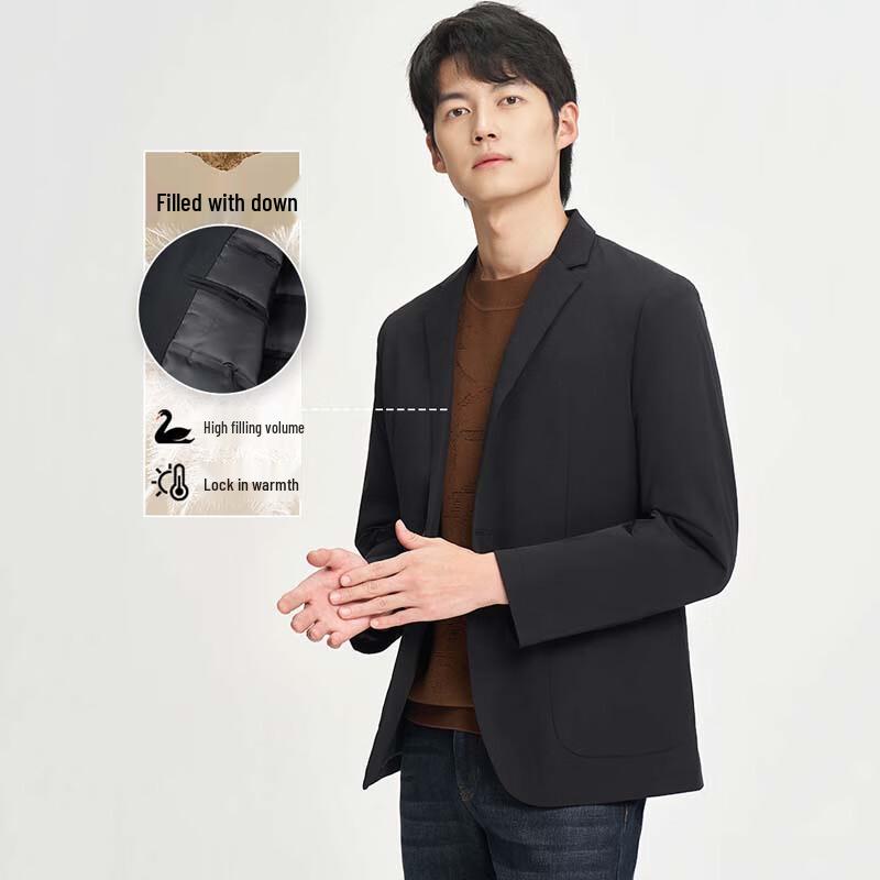 TRIES Men's Short Suit Down Jacket