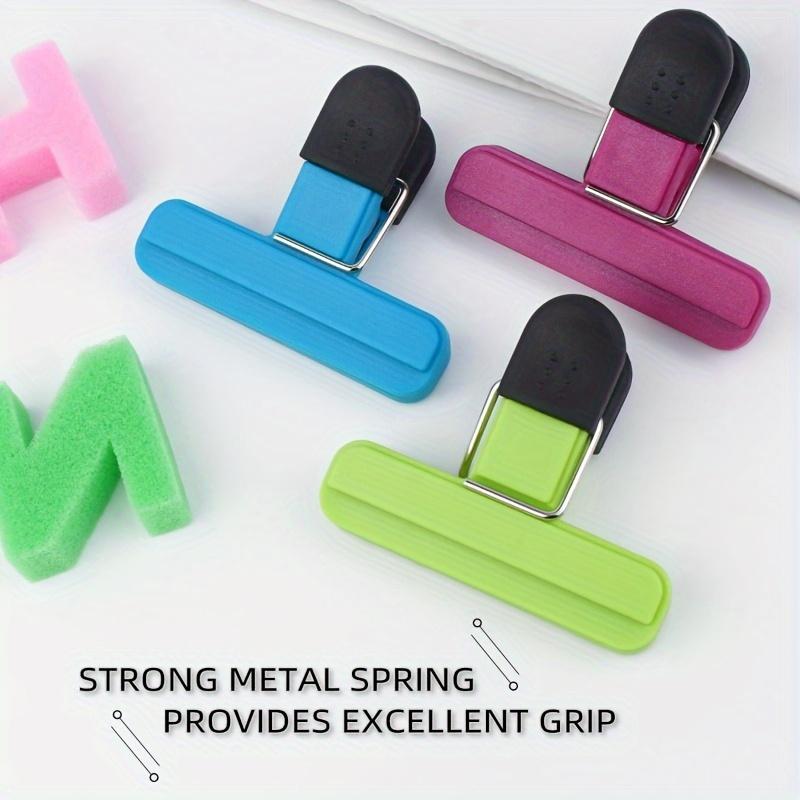 6pcs Silicone Food Bag Clips - Heavy Duty Sealers for Snacks, Coffee, Etc., Assorted Colors, Kitchen Storage Essentials, Small Size Potato Chip Bags