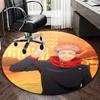 1pc Anime Cartoon Design Round Carpet for Office Chair Mat, NonSlip Rug Suitable for Home Decor, Living Room, Bedroom