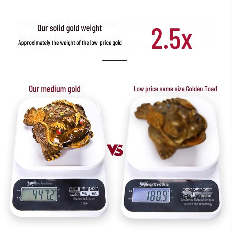 Golden Pixiu Color-Changing Toad Tea Pet Ornament for Gongfu Tea Set - Exquisite Collectible