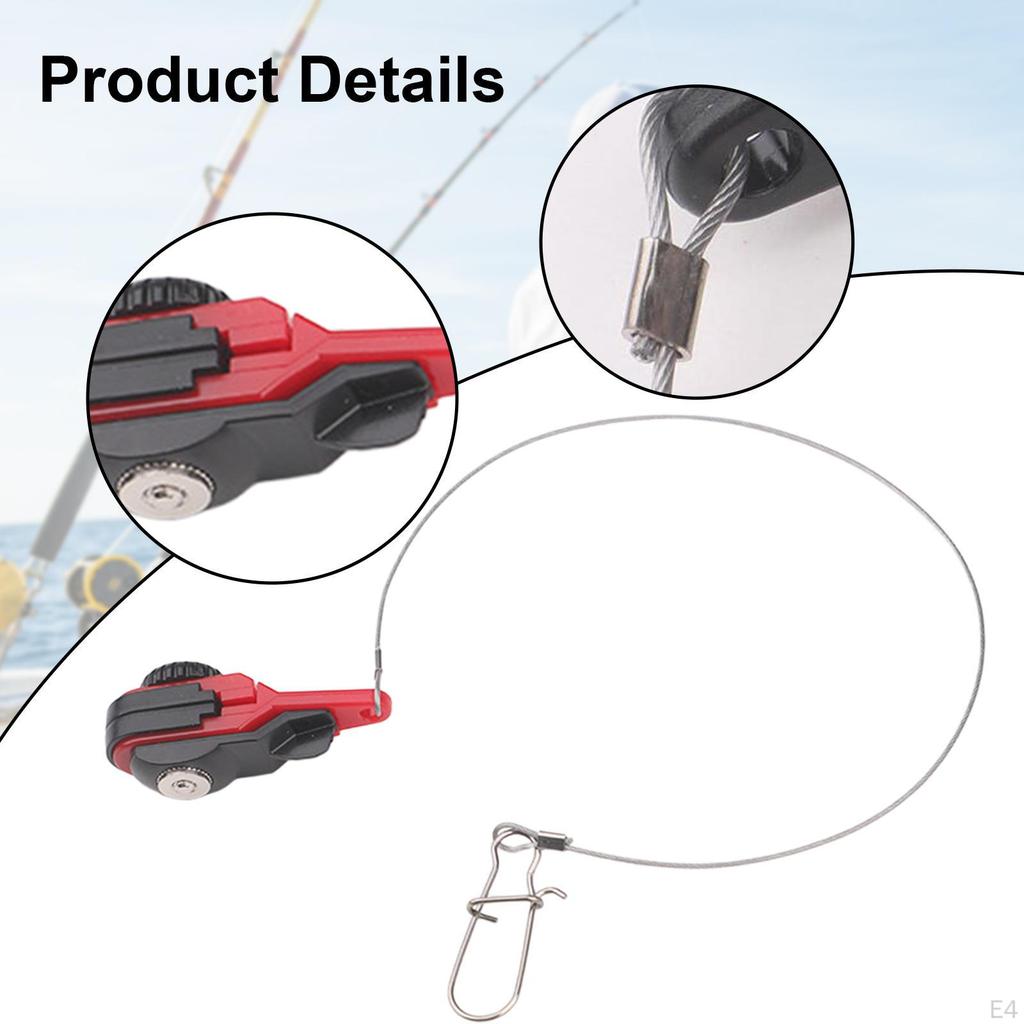 Release Clip 30 cm Leader 360° Rotation Fishing Gear Downrigger Line Snap for Outdoor