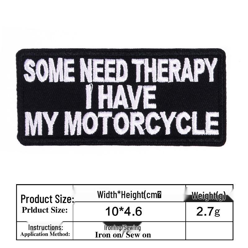 Vtipné černobílé vyšívané anglické písmenkové nášivky na oblečení