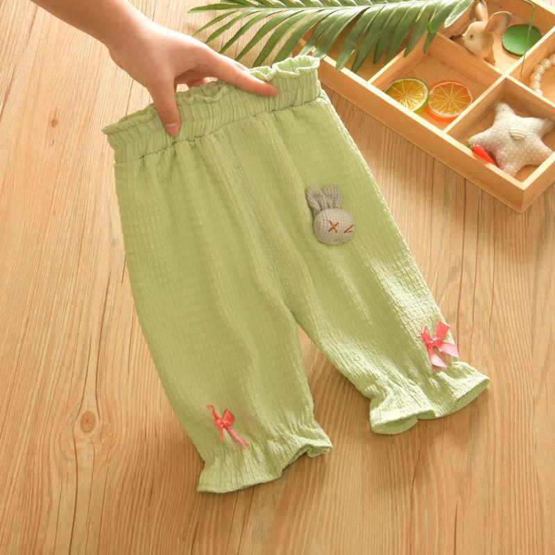 Children's Leggings Summer Cropped Pants, Baby Summer Clothes Outer Pants Thin Design
