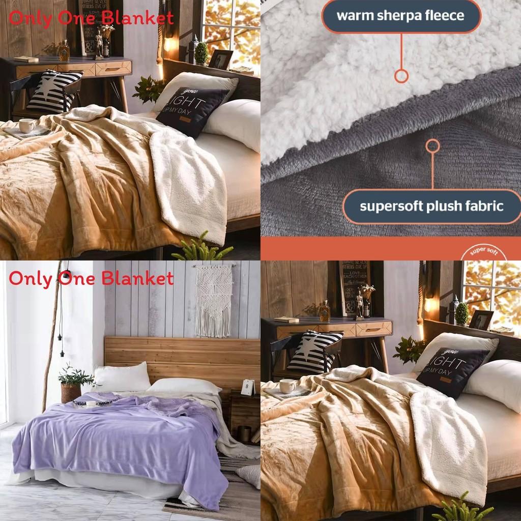Coral Fleece Double Layer Blanket With Thick Plush Fabric For Winter Home Decor