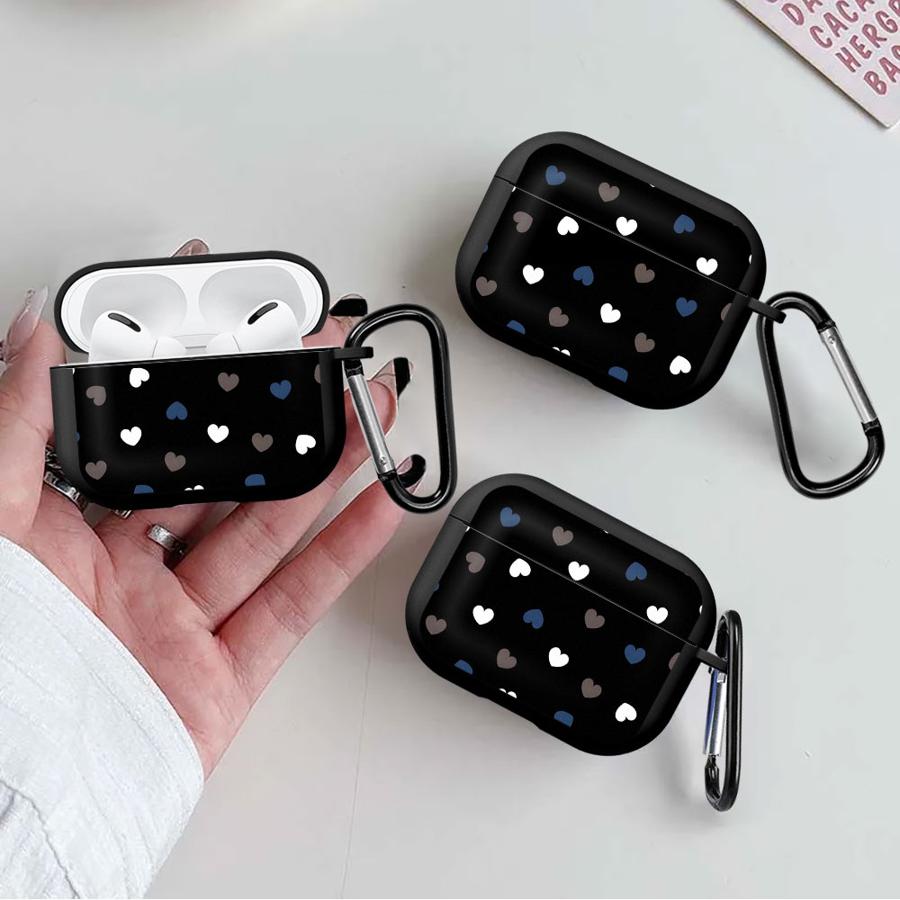 Brown Love Heart Case For Airpods Pro Pro3 2 4 1 Pro2 3 Earphone Cases Cover