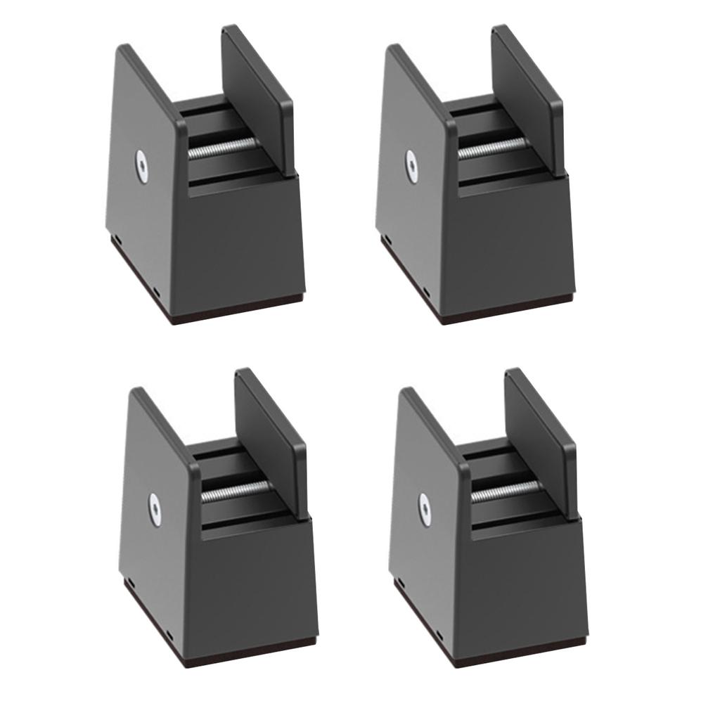 4Pieces Practical Furniture Risers 2Inch Height Adjustable Bed Leg Extenders Convenient for Small Space Daily Use