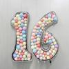 65Inch Giant Foil Number Balloon DIY Filling Frame Kids 1st Birthday Party Decoration Wedding Anniversary Supplies Mosaic Box