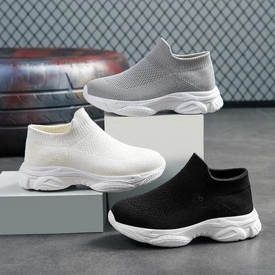 Kinder Flyknit Slip-On Laufschuhe - Leichte, flache Sportschuhe für Kinder