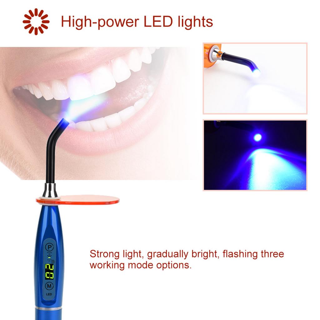 Rechargeable Wireless Dental Curing LED Light Lamp  Blue
