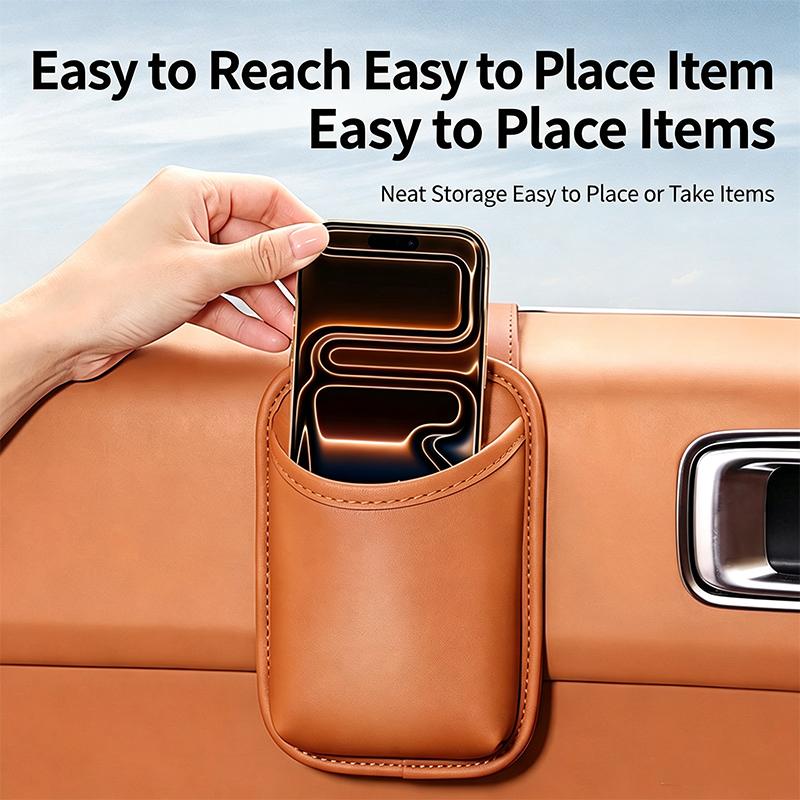 1/2pcs Car Door Cup Holder Organizer Leather Waterproof Drink Holder Storage Bag Universal Tidy Vehicle Interior Accessories