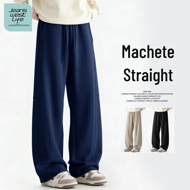 

Jeanswest Men s Relaxed Straight-Leg Curved Casual Pants M