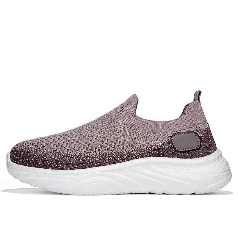 Spring Men's Shoes New Couple Mesh Breathable Sports Shoes Lazy One-pedal Fly-woven Casual Trendy Women's Shoes