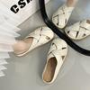 Fashion 2025New Anti-slip Summer Women Slippers Square Toe Soft-soled Square Toe Flat Sandals Solid Color Comfortable Ladies Mules