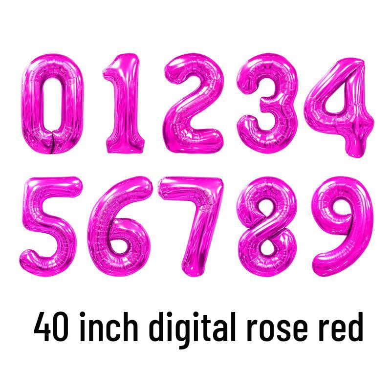 32-Inch Gold Number-Shaped Foil Balloons for Decorations