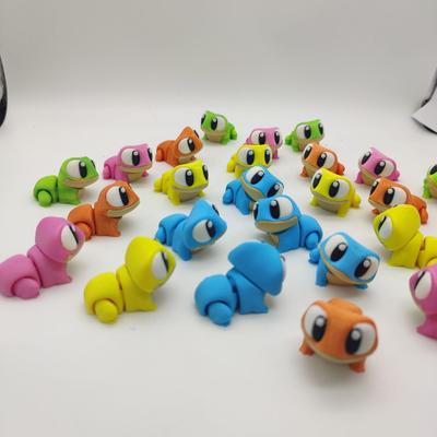 פסל צפרדע גקו מודפס בתלת מימד מפרקים ניתנים להזזה עיניים גדולות דמות צפרדע מודל חיה מפרקי צעצוע פידג'ט קישוט שולחני