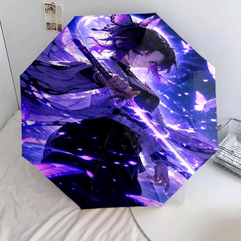 1PC Demon Slayer Automatic Umbrella - Suitable Travel Outdoor Portable Umbrella Birthday Gift Daily Essentials