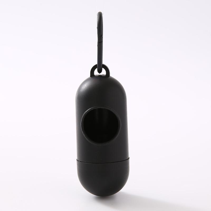 Portable Pet Waste Bag Dispenser Pill Shape Bullet-Shaped Garbage Box Cats Dogs Poop Extractive Clean-Up Bags Outside Walking