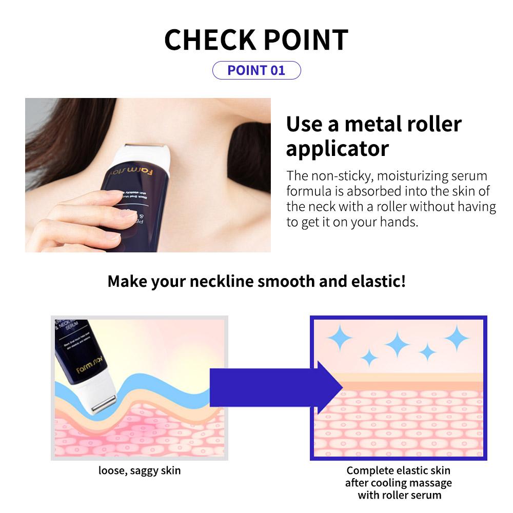 Farmstay Black Snail & Peptide 9 Perfect Facial & Neck Roller Serum 100ml