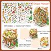 Christmas House Series 3D Cartoon Miniature Scene Stickers DIY Handmade Stacked Layers DIY Cabin Scene Sticker