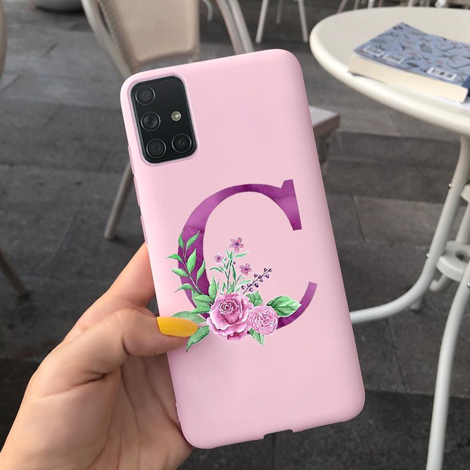 A51 Cute Letters Phone Case For Samsung Galaxy A51 Cover SM-A515F Slim Frosted Shield Matte Fundas For Samsung A51 A 51 5G Cases