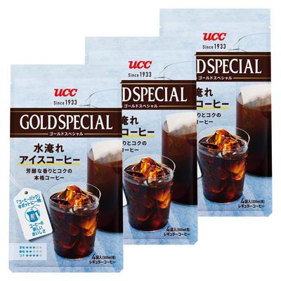 Gold Special UCC Coffee Bags for Cold Brewed Iced Coffee (4 Bags X 3 Packs) [My Bottle]