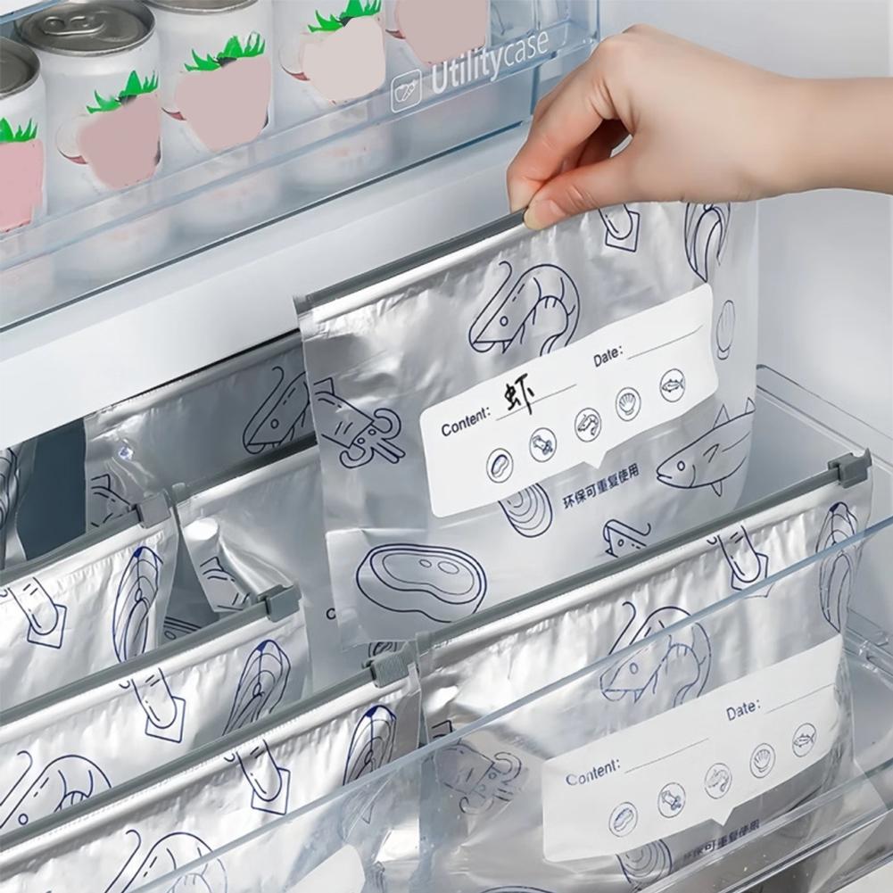 Aluminum Foil Food Bag 10/30PCS Reusable Leakproof Freezer Bag Fresh-keeping Kitchen Safe Bag F H8V4