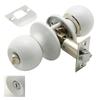 Wolfpack Door Knob with White Lock for Bathroom