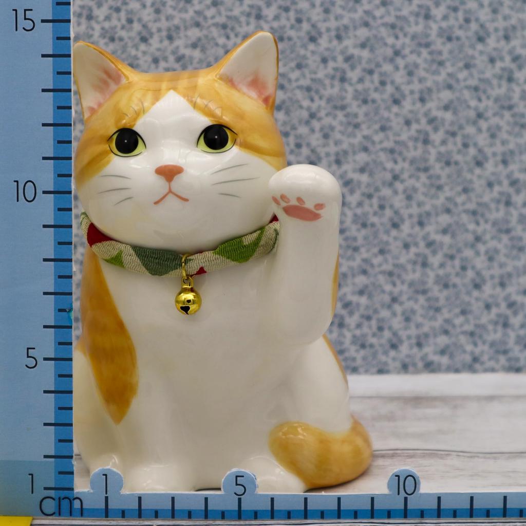 Yakushi Kiln Lucky Cat Uchino Good Luck (Tora) (with Sticker)