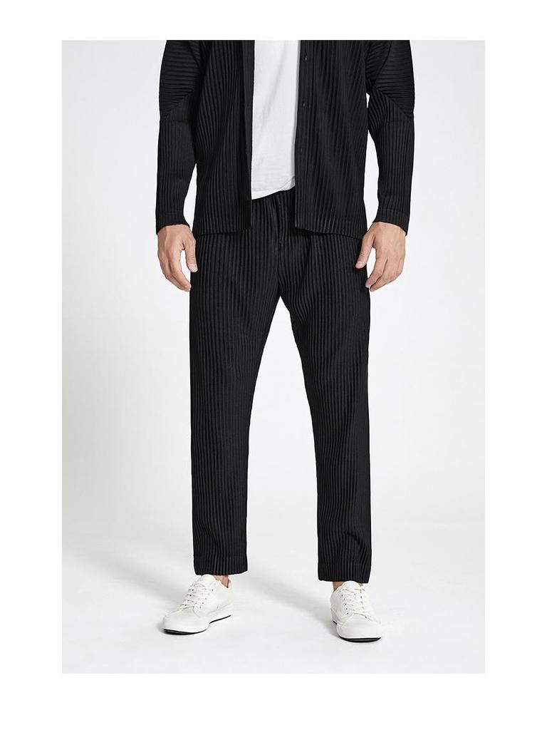 Men's Japanese-Style Loose Fit Pleated Casual Pants Summer 2021