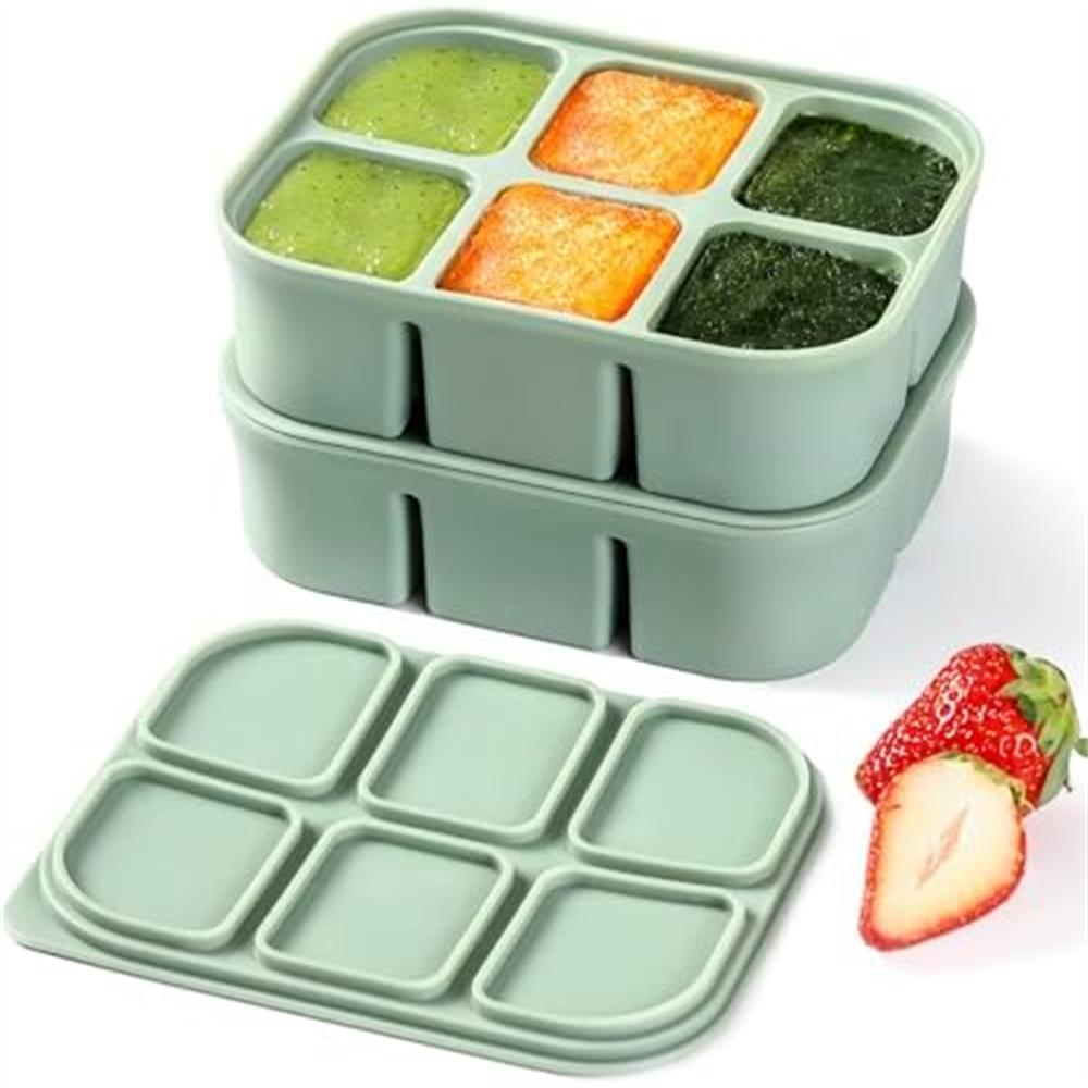 

Ice Cube Tray,Stackable Large Silicone Ice Cube Freezer Molds & Easy Release Square Ice Cube Maker,BPA Free for Cocktail,Whiskey зелёный