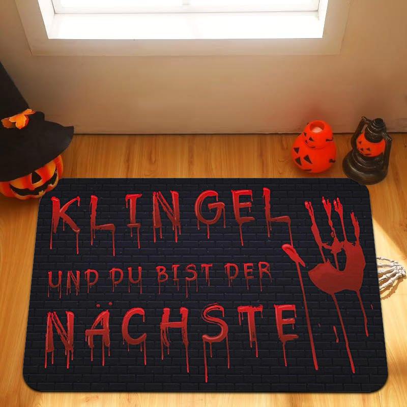 

Horror Bloody Handprint Print Carpet Plush Flannel Rug Halloween Entryway Living Room Home Decor Area Rug Non Slip Floor Mat 40x60cm
