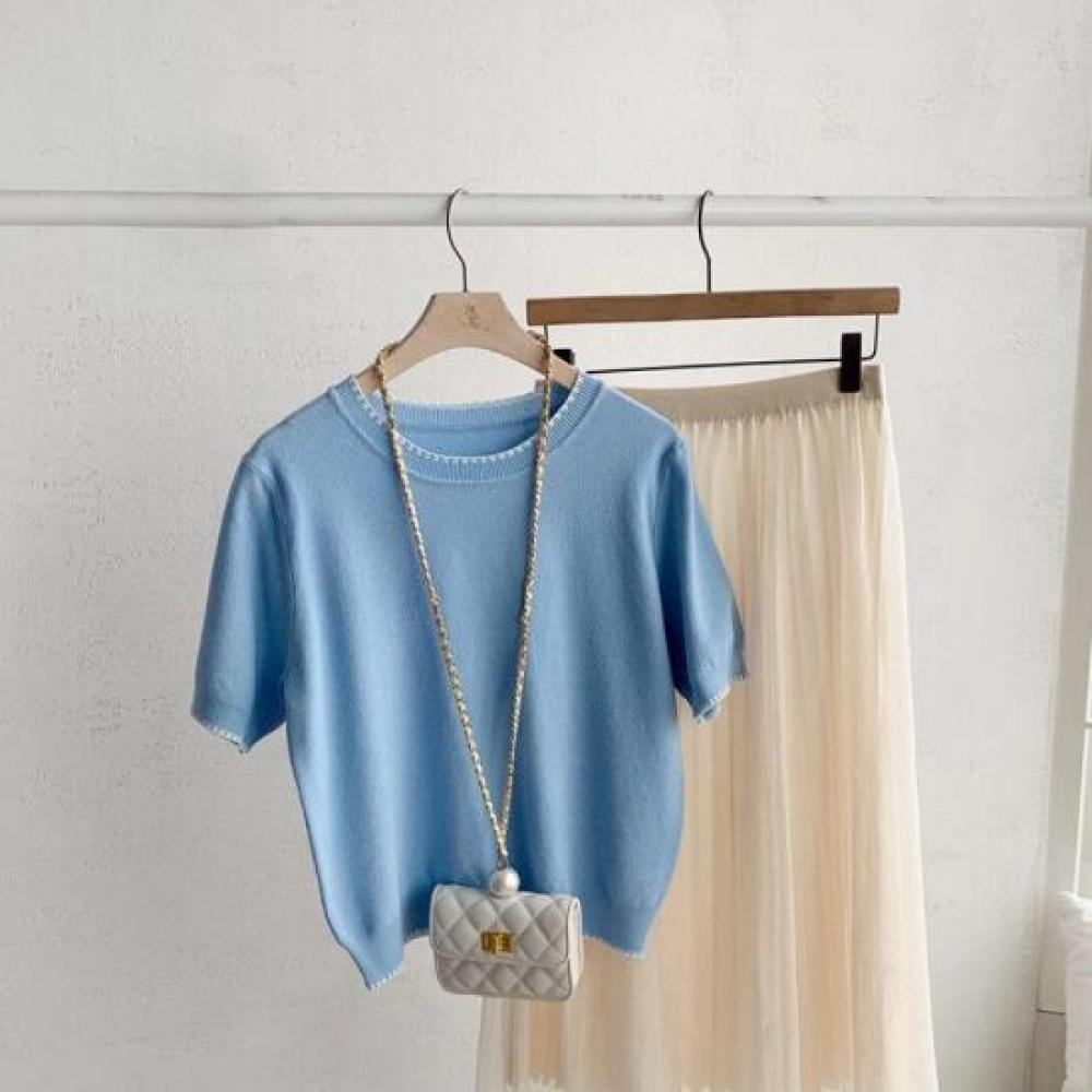 New ArrivalS Open Run Women S Crew Sweater caSual Spring Short Sleeve