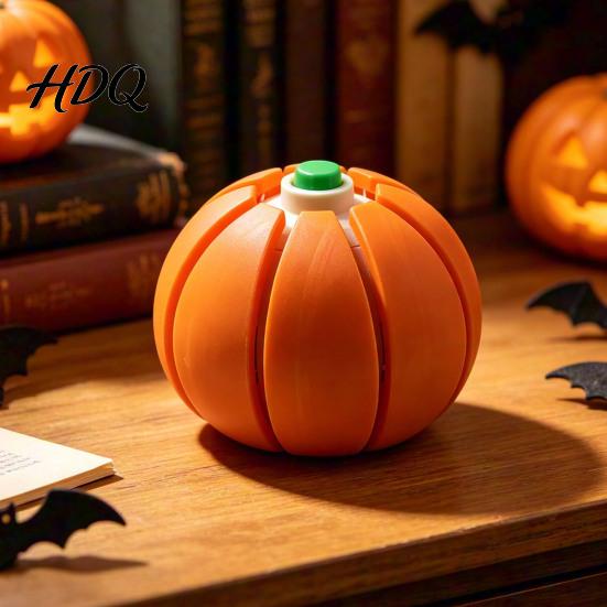 Squeeze Stress Toy Halloween Pumpkin Ball Fruit Shaped Clicker Fidget for Festive Anxiety Relief Cute Soft Decompression Kids Adults Party