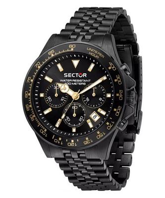 230 Chronograph Edelstahl Schwarzes Zifferblatt Quarz R3273661029 100M Herrenuhr