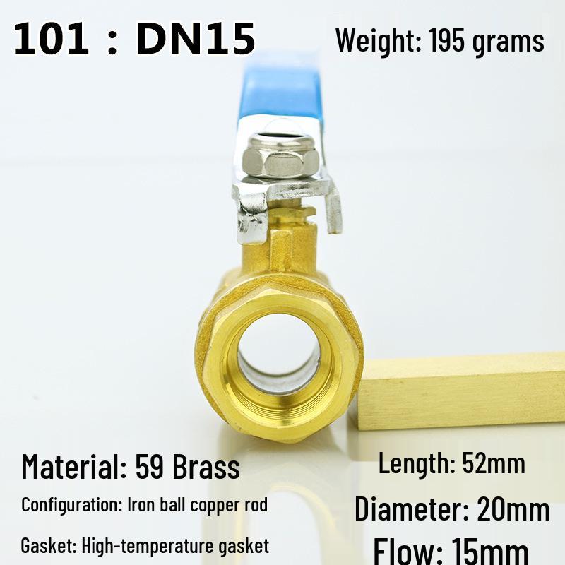 4-Point DN15 & 6-Point DN20 All-Copper Ball Valve, High-Temp Resistant, 1-Inch & 2-Inch, for Tap Water.