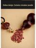 Red Sandalwood Gourd Car Pendant for Safe Travels - Unisex Rearview Mirror Charm