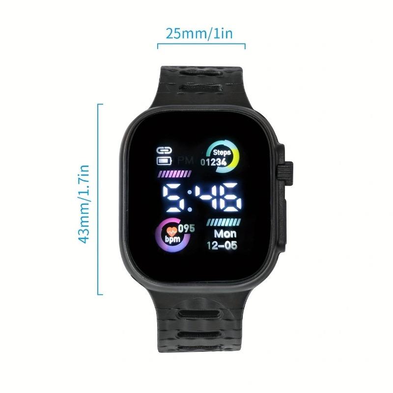 1PACK Cool Fashion Watch Men's and Women's Sports Heart Rate Unicorn Student Electronic Watch