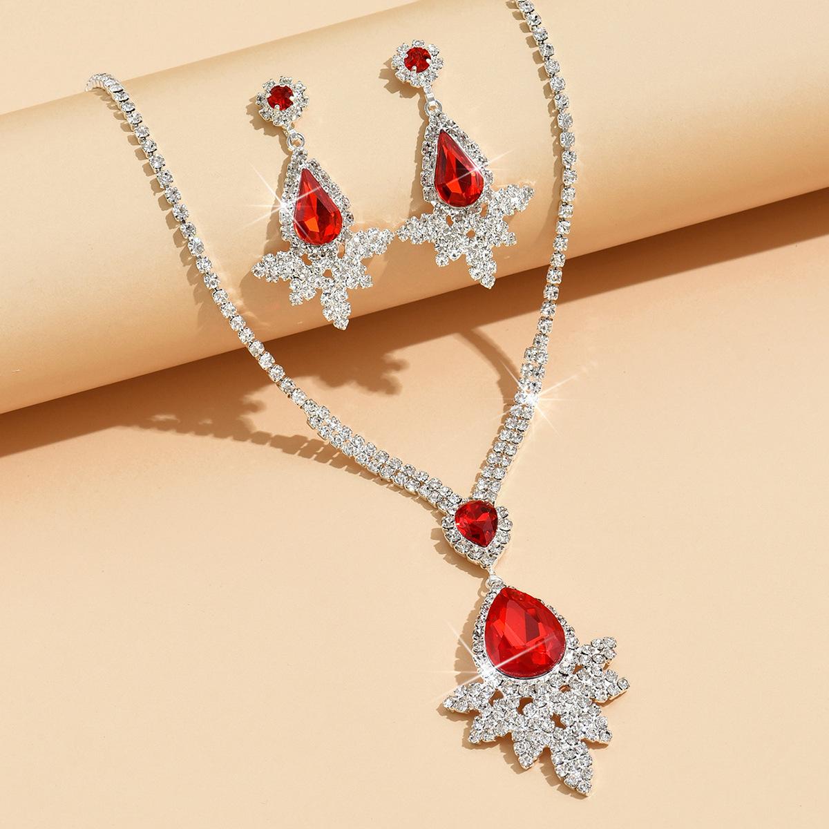 

BLINGBAY комплект женских украшений милый романтический благородный свадебный аксессуар со стразами элегантный комплект из ожерелья и серег женский современный подарок