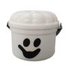 Halloween Trick or Treat Buckets with Handle Portable Plastic Candy Holder Small Pumpkin Pail for Children Halloween Party Supplies