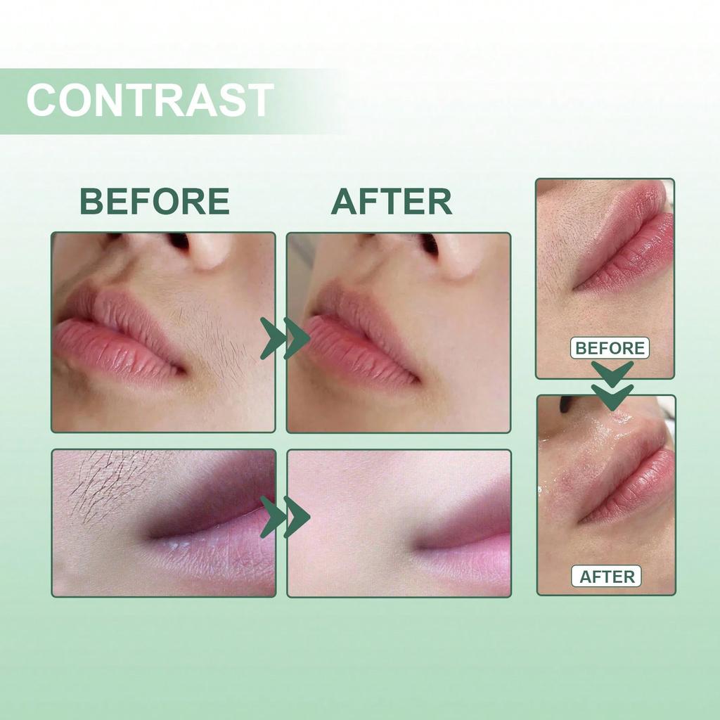 40pcs/Box Facial Hair Removal Wax Strips, Effectively Remove Excess Facial Hair, Smooth And Moisturi
