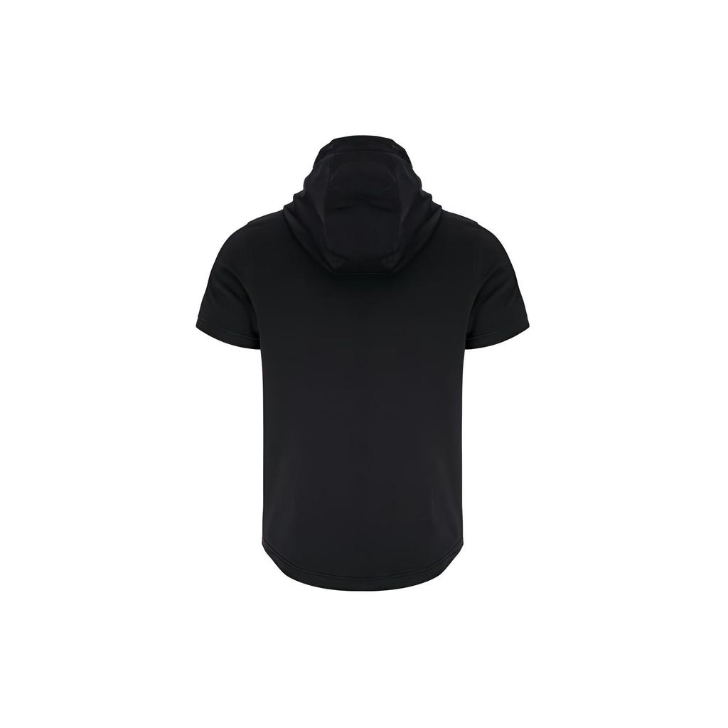 Under Armour Project Rock American Vintage Letter Print Hooded Short Sleeve T-Shirt Men Tops Black 1383227-001