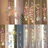 Catcher Butterfly Lotus Rainbow Christmas Decoration Crystal Diamond Moon Sun Home Garden Decoration Wind Chimes Pink Room Decor