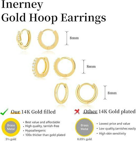 Elegant European & American Style Diamond-Set Ear Cuffs & Hoops: 3-Piece Women's Fashion Set