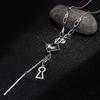 Crafted Long Beautifully Crystal Pendant Necklace For Women Fashion Style Winter In