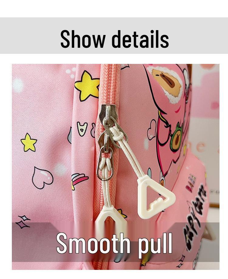 Stylish Capybara Print Backpack for Kids - Elementary & Kindergarten Use